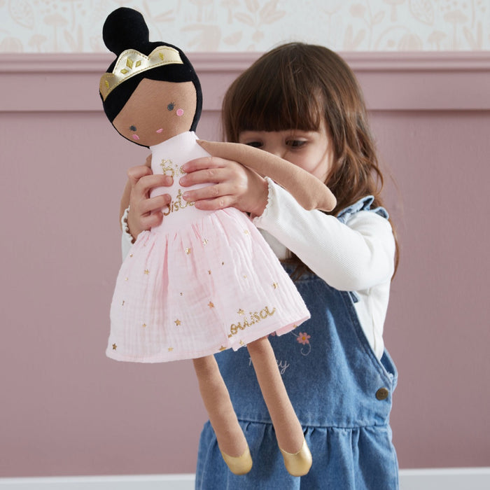 Personalised Large Ballerina Doll Dark Hair