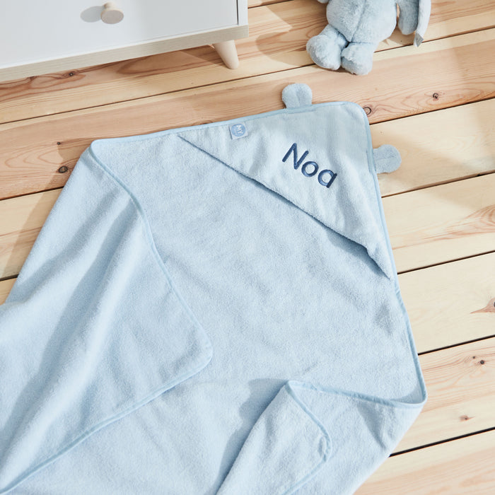 Personalised Large Blue Hooded Bath Towel