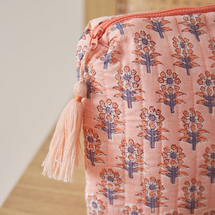 Personalised Large Light Pink Cosmetic Bag