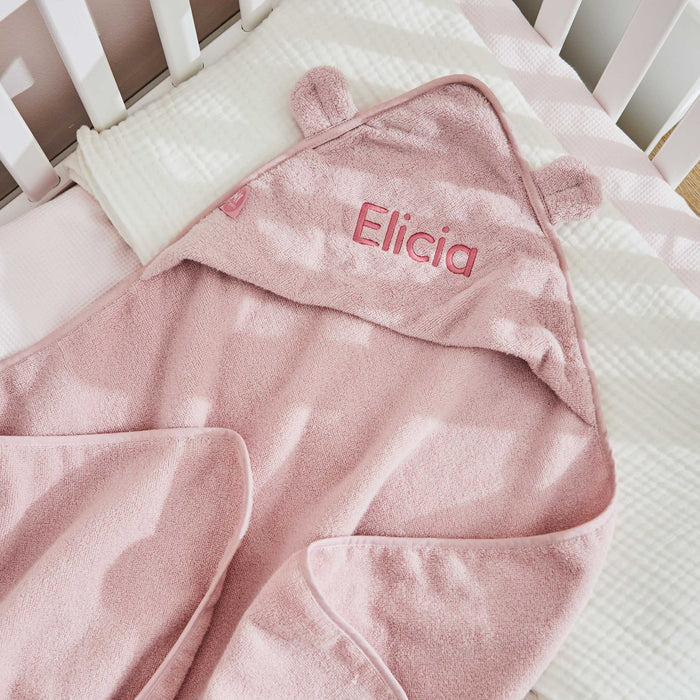 Personalised Large Pink Hooded Bath Towel