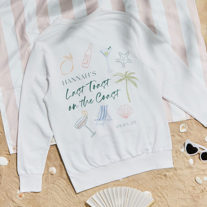 Personalised Last Toast White Sweatshirt
