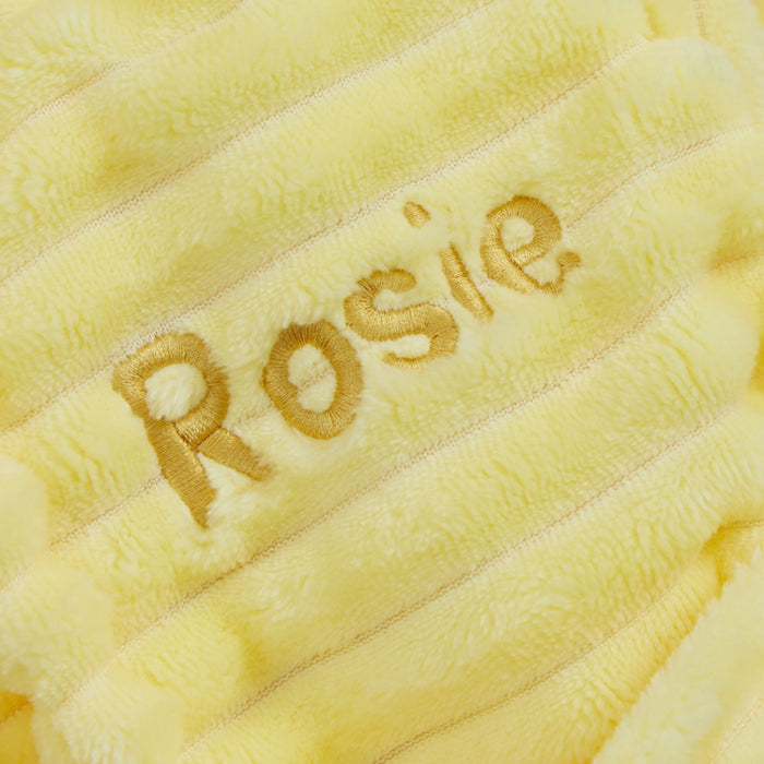 Personalised Lemon Ribbed Fleece Robe