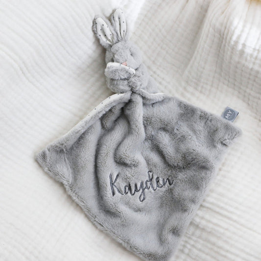 Personalised Light Grey Bunny Comforter