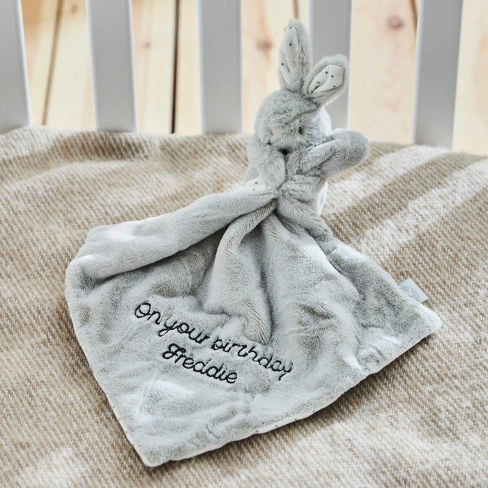 Personalised Light Grey Bunny Comforter