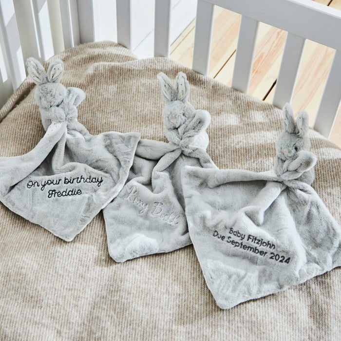 Personalised Light Grey Bunny Comforter