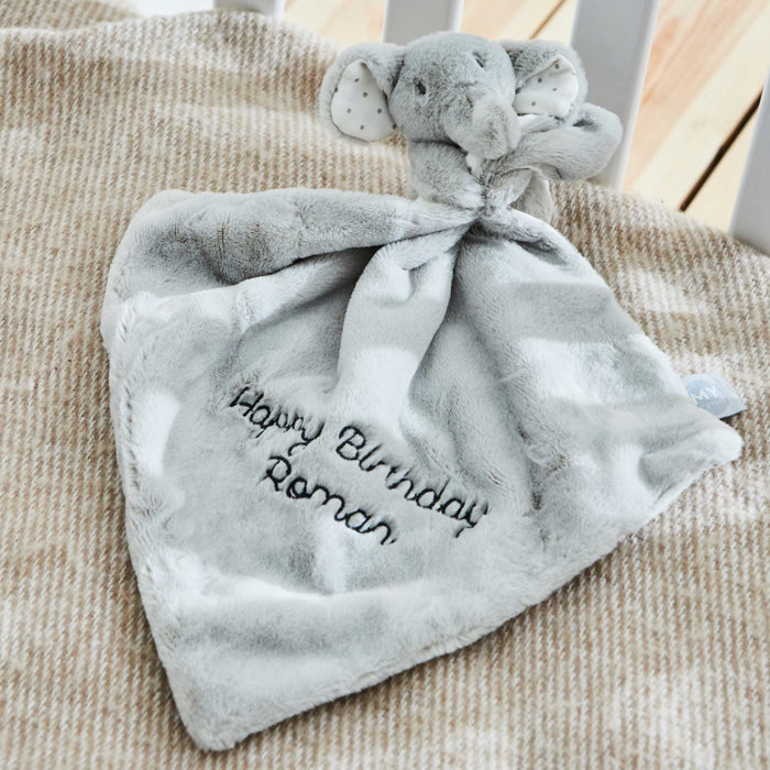 Personalised Light Grey Elephant Comforter