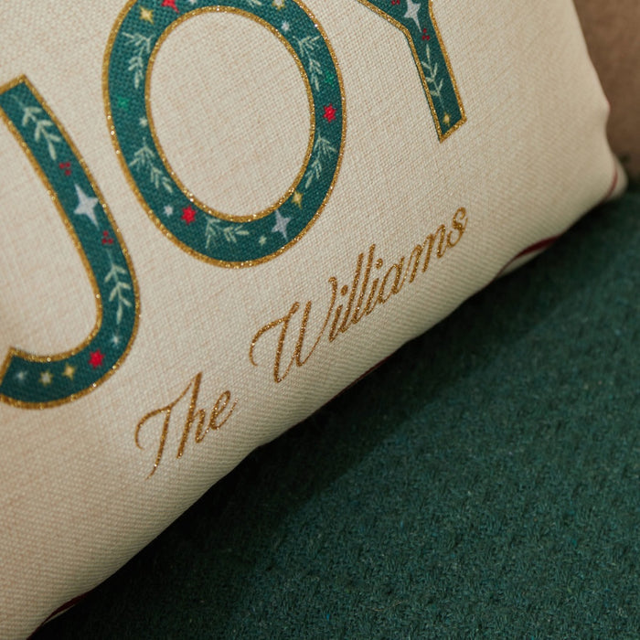 Personalised Linen Joy Cushion