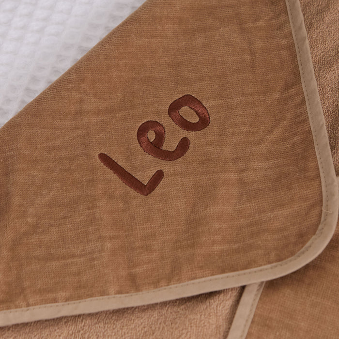Personalised Lion Curved Hooded Towel