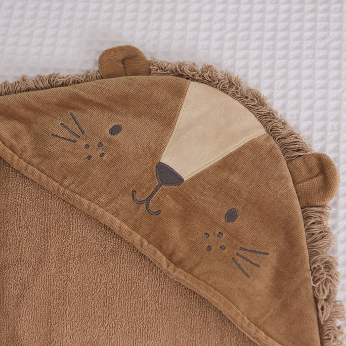 Personalised Lion Curved Hooded Towel