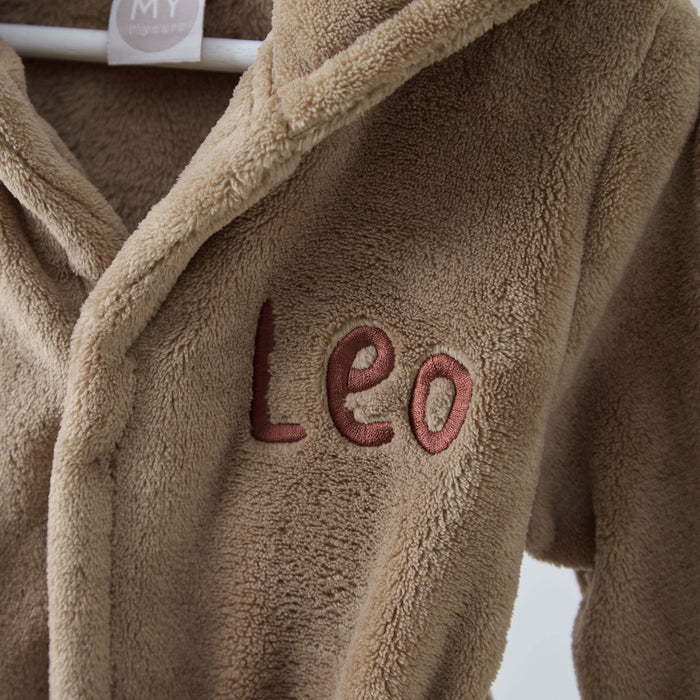 Personalised Lion Fleece Robe