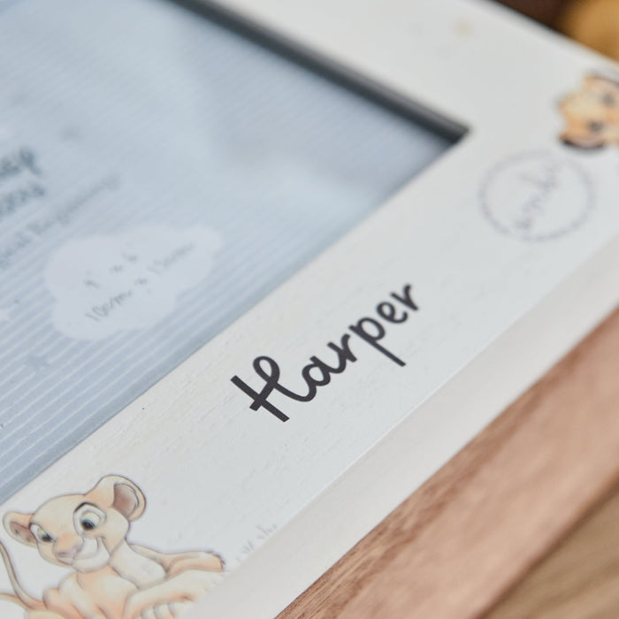 Personalised Lion King Wooden Photo Keepsake Box