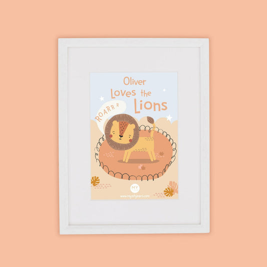 Personalised Lion Wall Art