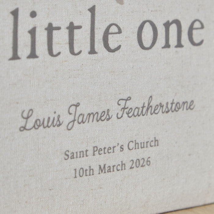 Personalised Little One Christening Linen Photo Album