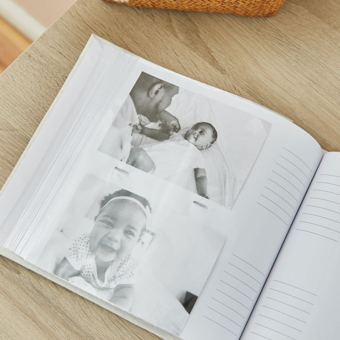 Personalised Little One Christening Linen Photo Album