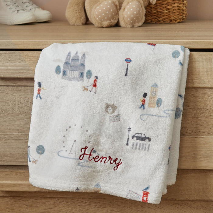 Personalised London Fleece Blanket
