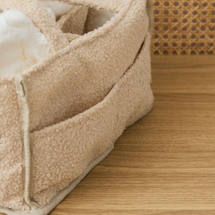 Personalised Loved Caramel Borg Nappy Caddy