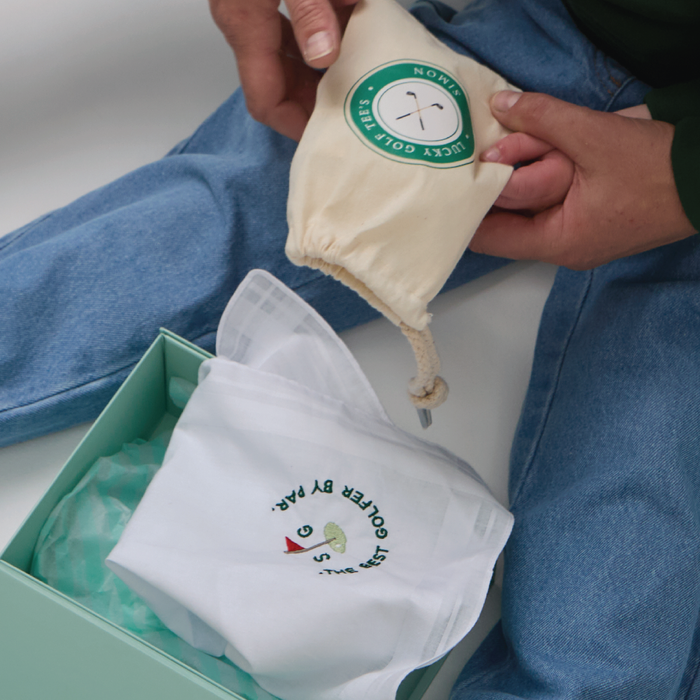 Personalised Lucky Golf Tees Bag