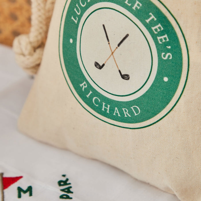 Personalised Lucky Golf Tees Bag