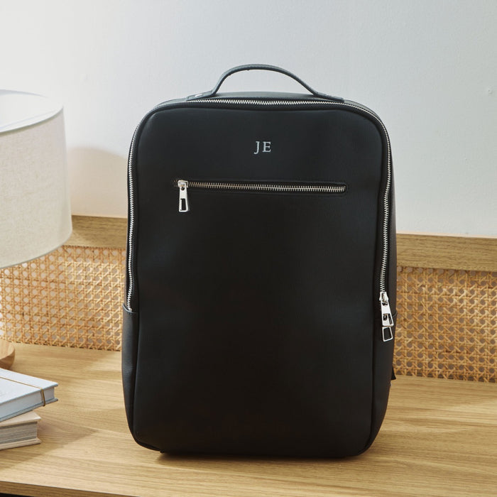 Personalised Luxe PU Tailored Zipped Backpack