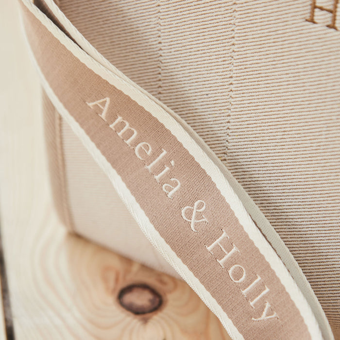 Personalised Mama Medium Canvas Tote Handbag in Caramel