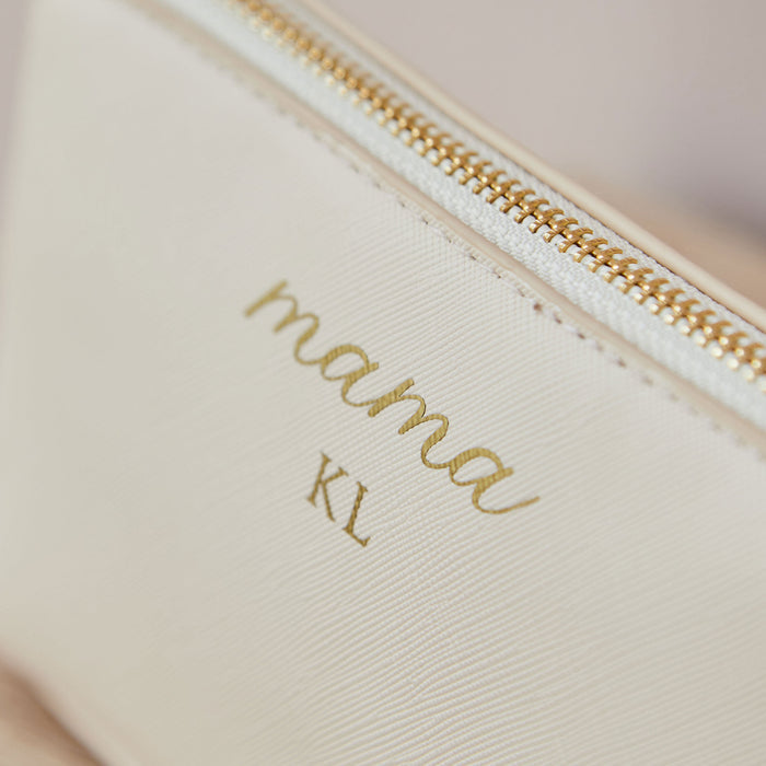 Personalised Mama Medium Oyster Makeup bag