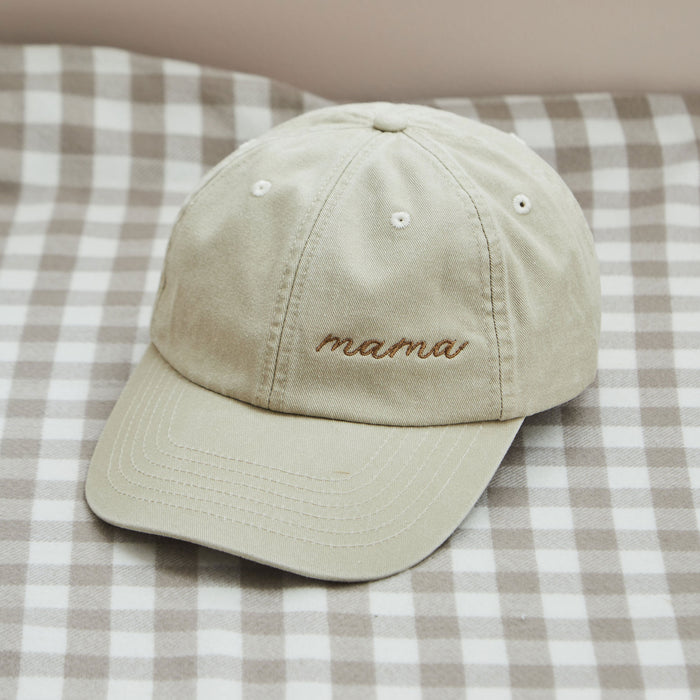 Personalised Mama Neutral Cap in Natural