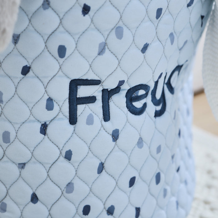 Personalised Medium Blue Polka Dot Storage Bag