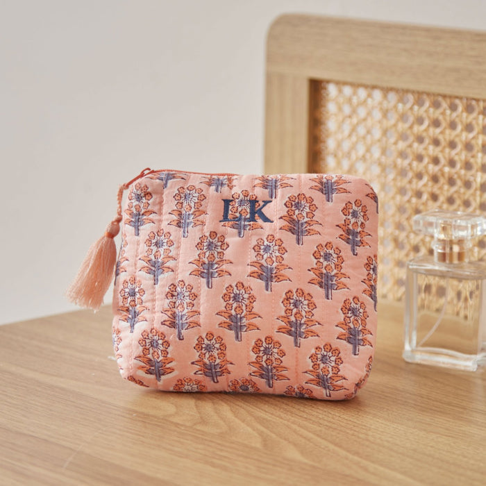 Personalised Medium Light Pink Cosmetic Bag