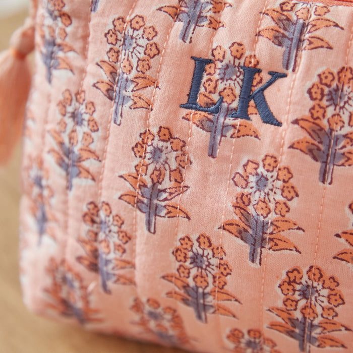 Personalised Medium Light Pink Cosmetic Bag