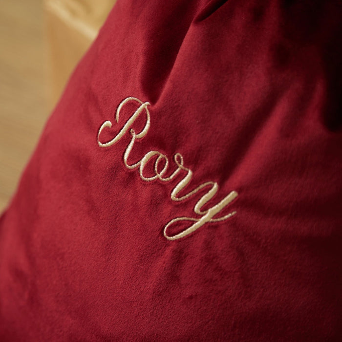Personalised Medium Script Velvet Gift Bag