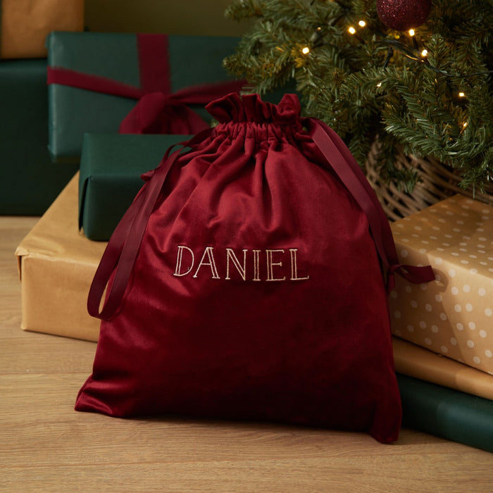 Personalised Medium Velvet Gift Bag