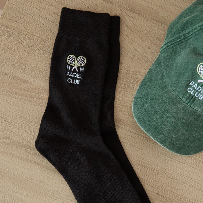 Personalised Men's Black Padel Club Socks