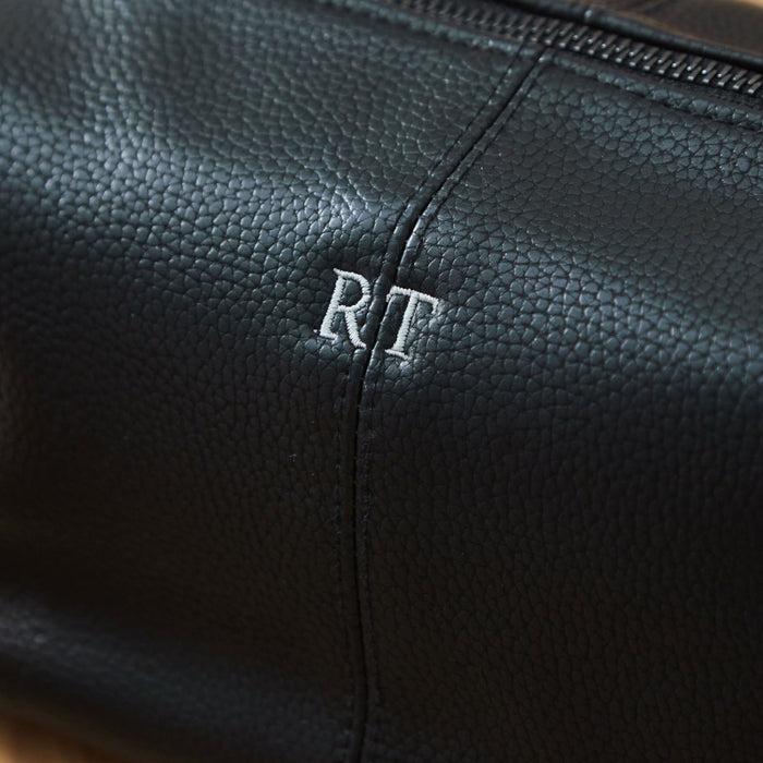 Personalised Men's Embroidered Black Wash Bag by Made Yours