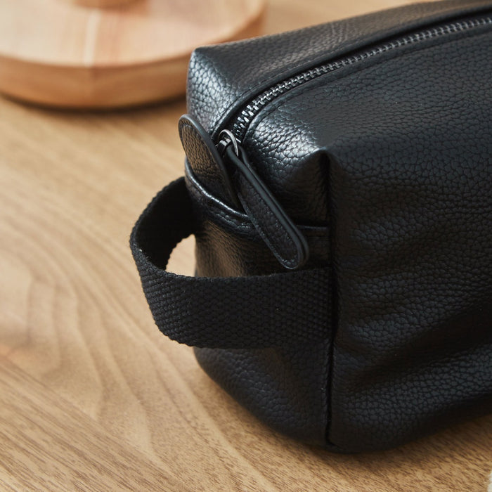 Personalised Men's Embroidered Black Wash Bag by Made Yours