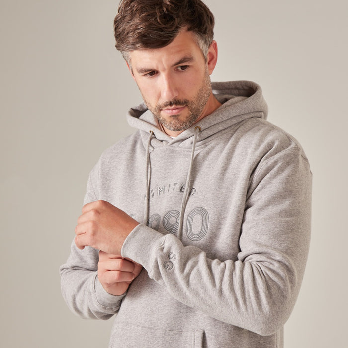 Personalised Men's Grey Limited Edition Birth Year Hoodie by Made Yours