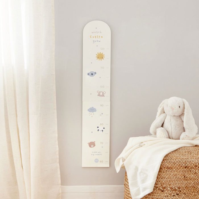 Personalised Mini Mono Animal Wooden Height Chart FSC®
