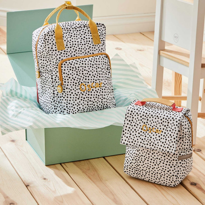 Personalised Mini Mono Backpack & Lunch Bag Set
