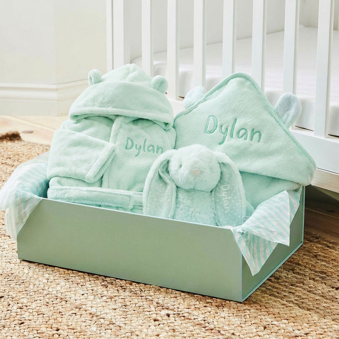 Personalised Mint Choc Chip Splash, Snuggle and Cuddle Gift Set