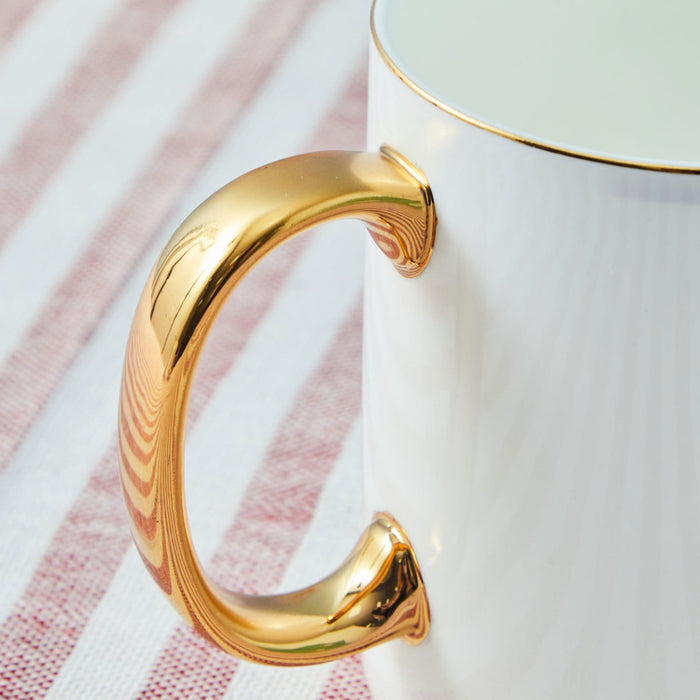 Personalised Modern Milestone 40th Birthday Golden Handle Fine China Mug