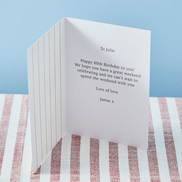 Personalised Modern Milestone 60th Birthday Card