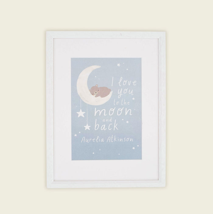 Personalised Moon and Stars Design Wall Art