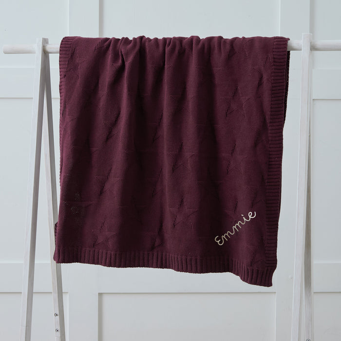 Personalised Mulberry Pie Jacquard Blanket