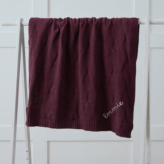 Personalised Mulberry Pie Jacquard Blanket