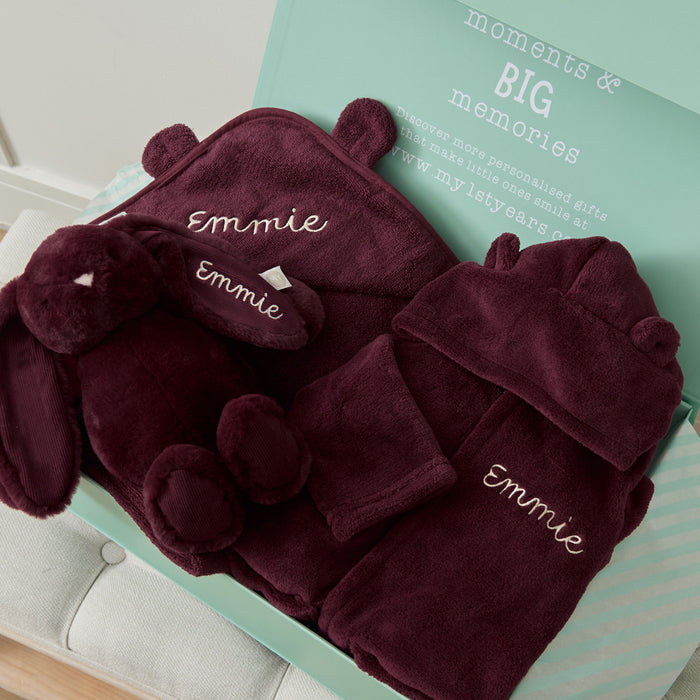 Personalised Mulberry Pie Splash, Snuggle and Cuddle Gift Set