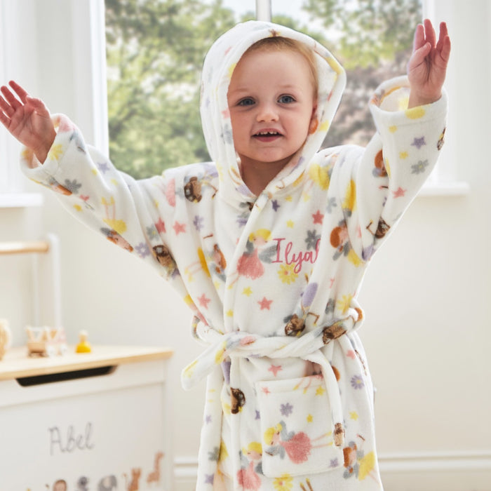 Personalised Multi-coloured Fairy Fleece Robe