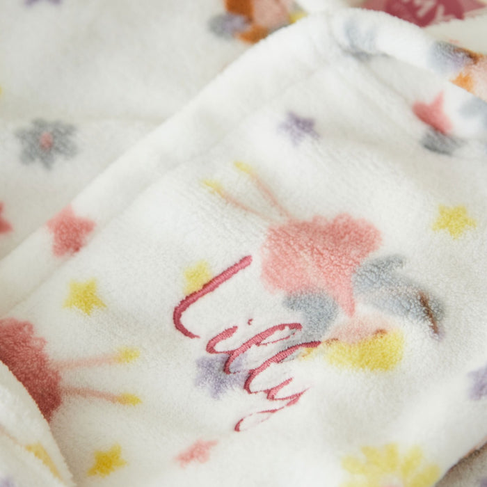 Personalised Multi-coloured Fairy Fleece Robe