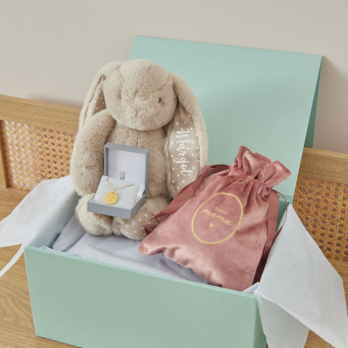 Personalised Mum and Baby Gold Necklace Gift Set
