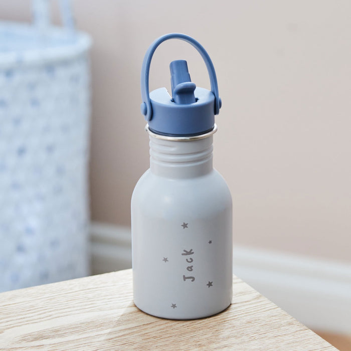 Personalised Name Engraved Grey Bottle