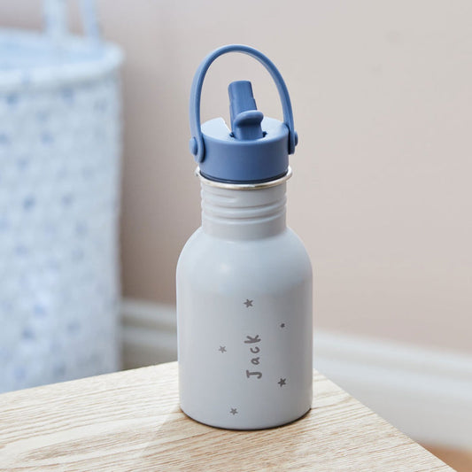 Personalised Name Engraved Grey Bottle
