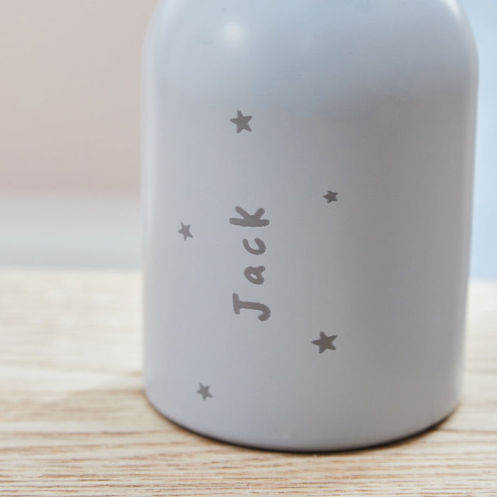 Personalised Name Engraved Grey Bottle